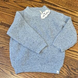 Gray kids Sweater “oh baby” fleck knitted